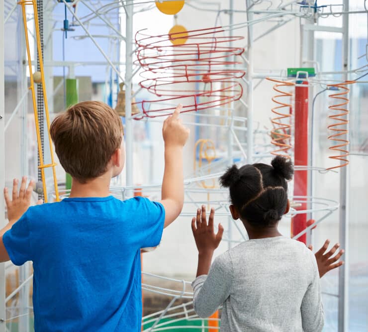 kids at a museum