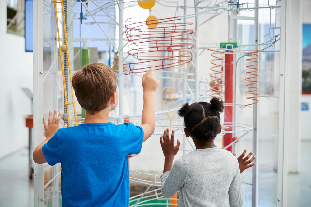 kids at a museum