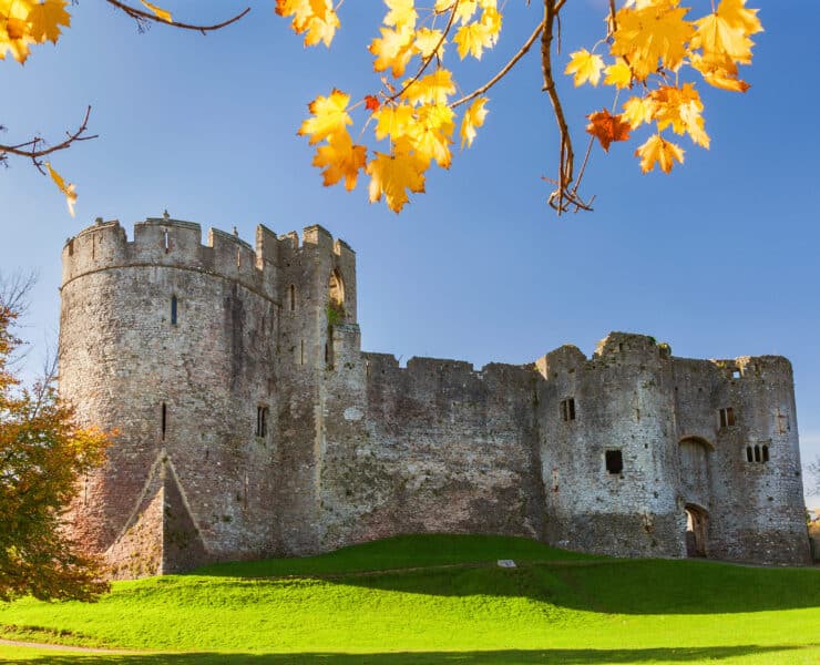 Chepstow Castle in the Autumn