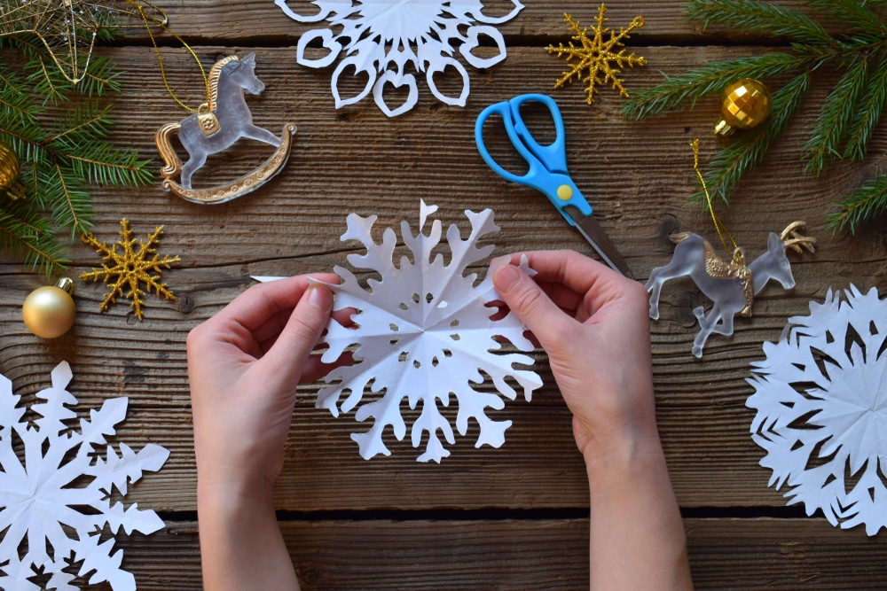 paper snowflake making