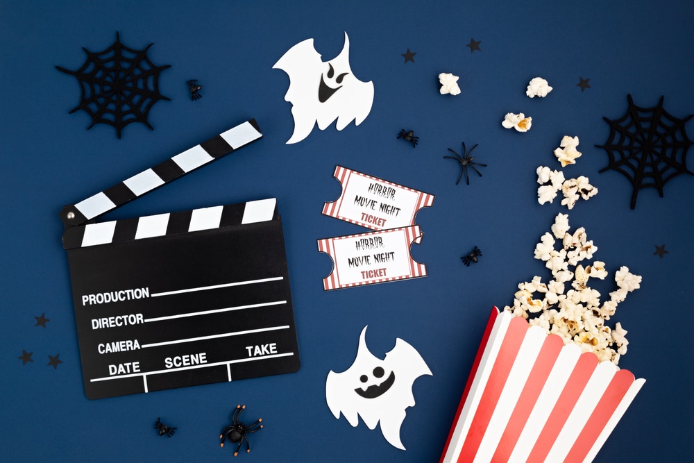 popcorn and halloween themed film items