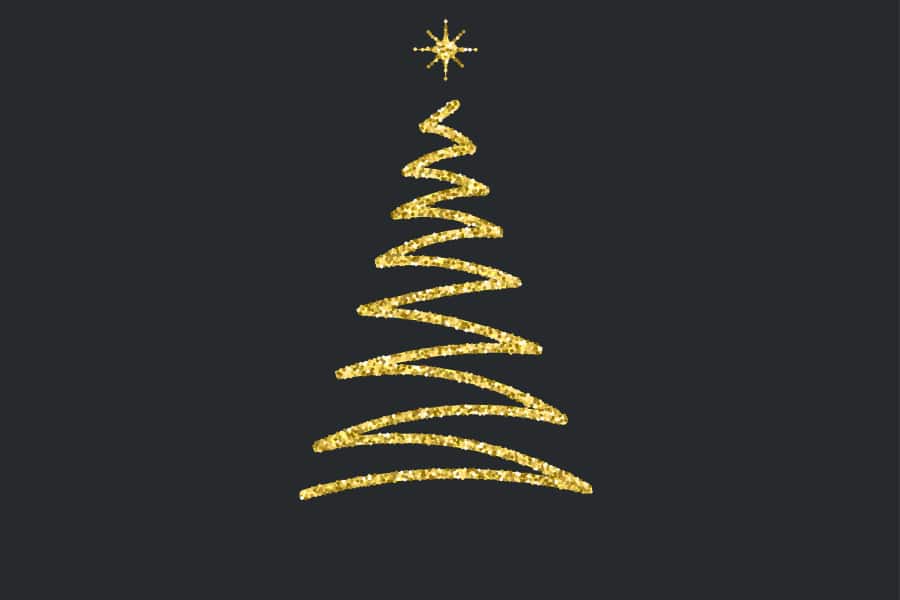 a glitter christmas tree