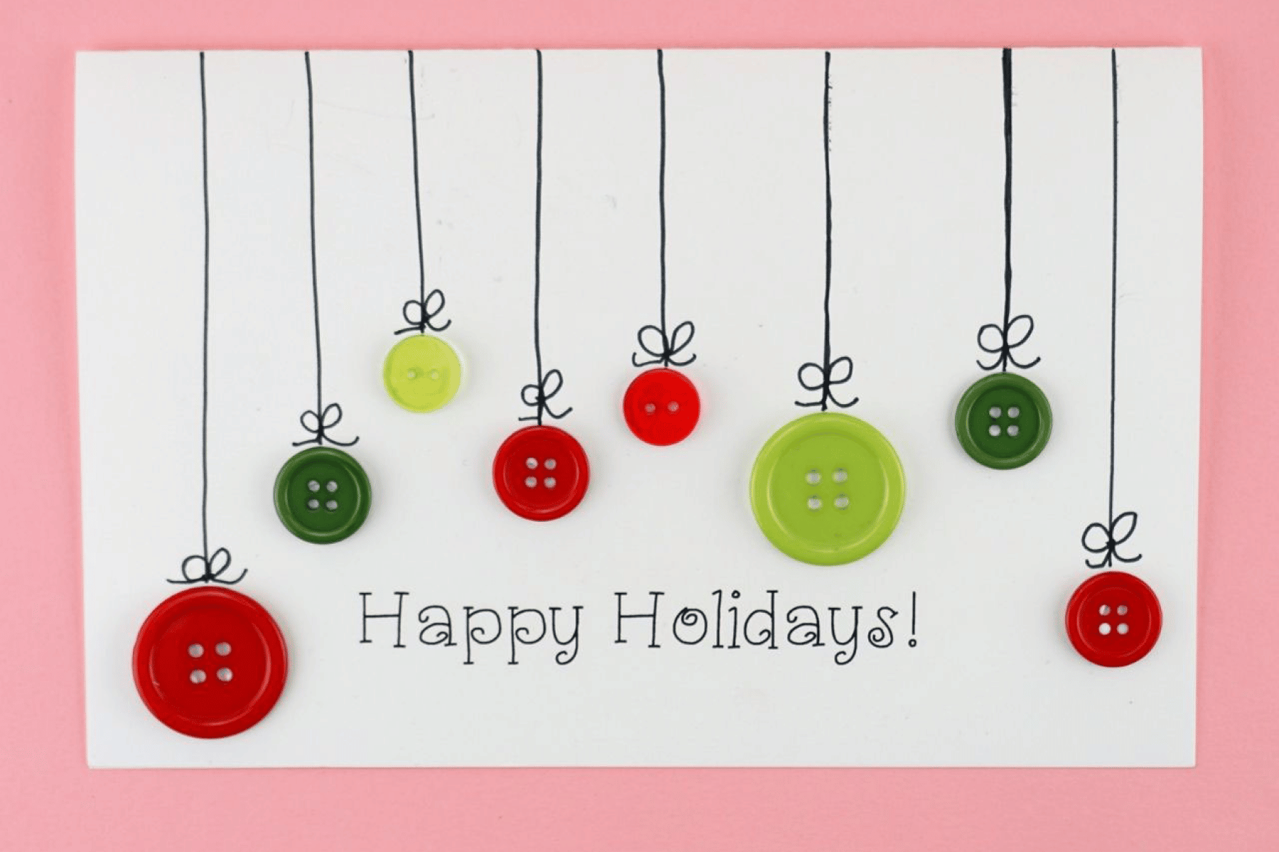 a button baubles card
