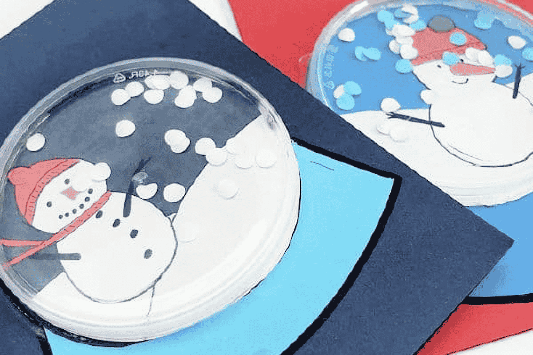 snowglobe snowman card