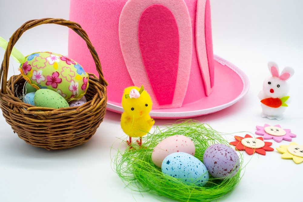 basket of easter eggs