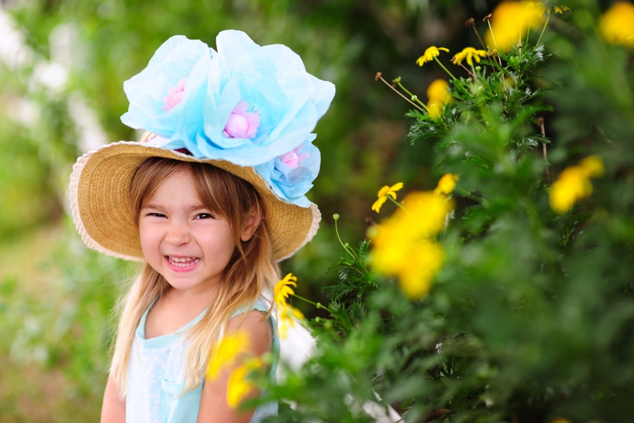 a floral easter bonnet