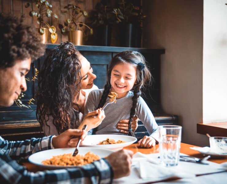family eating