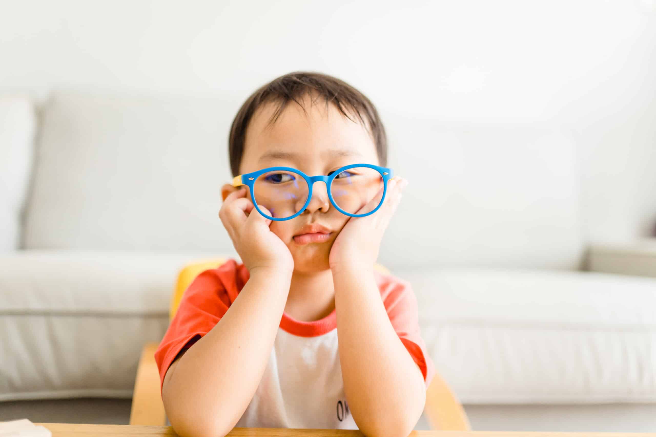 child looking fed up