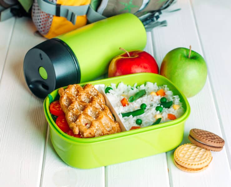 A colourful packed lunch