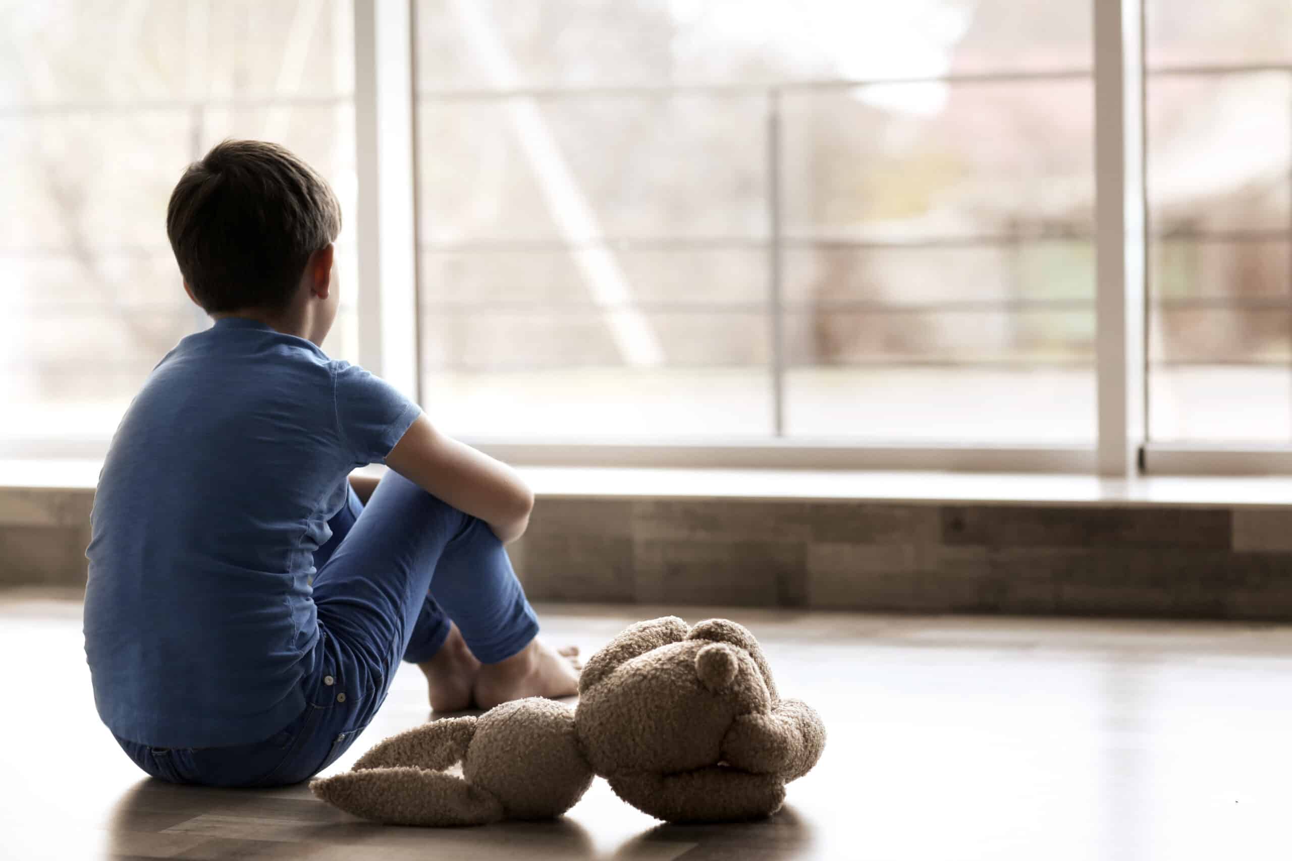 boy suffering with depression