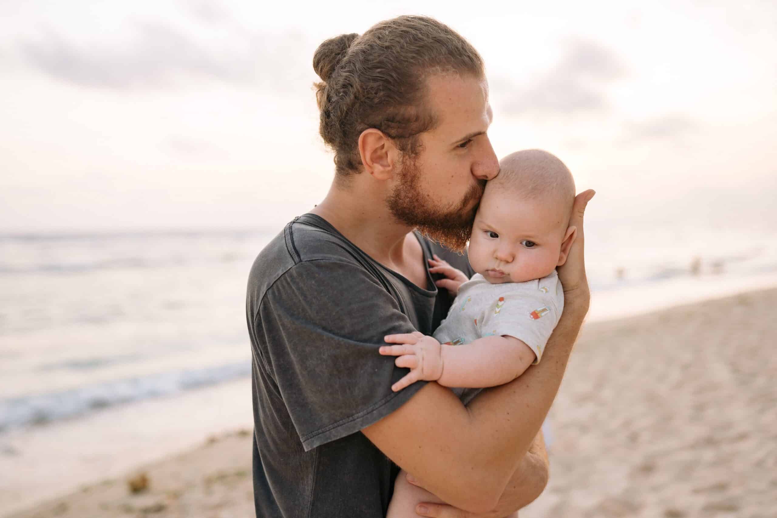 dad and baby son