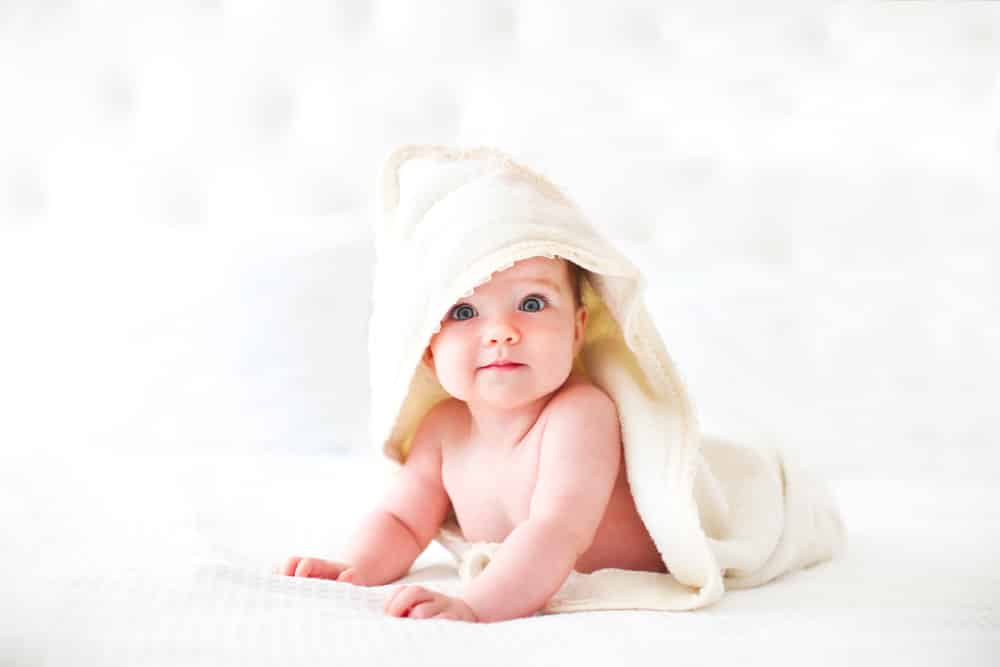 baby in a towel