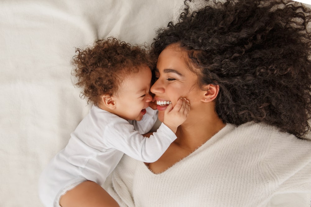 baby and mother