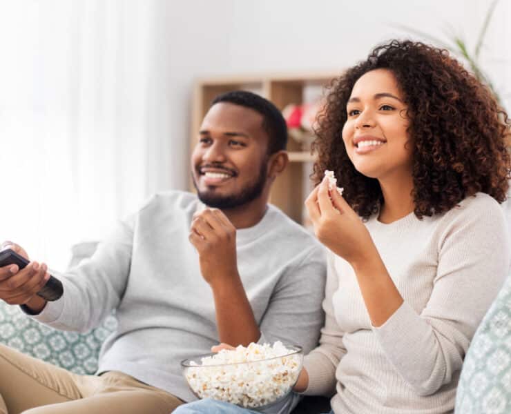 couple watching tv