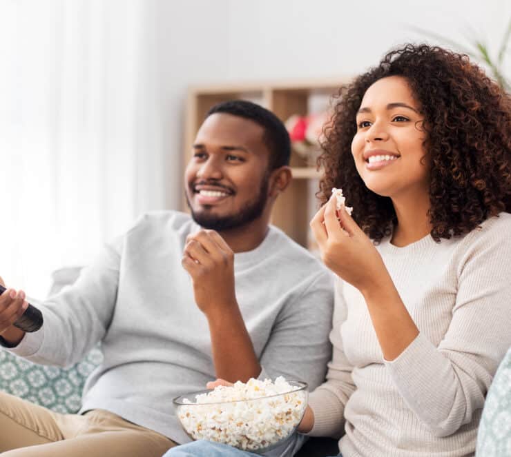 couple watching tv