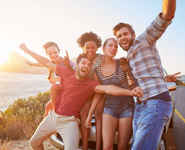 group of people having fun