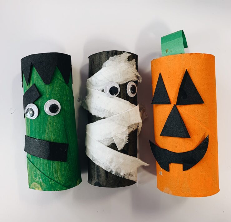 Halloween toilet roll crafts