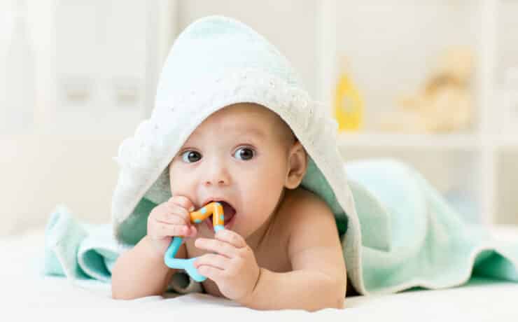 teething baby