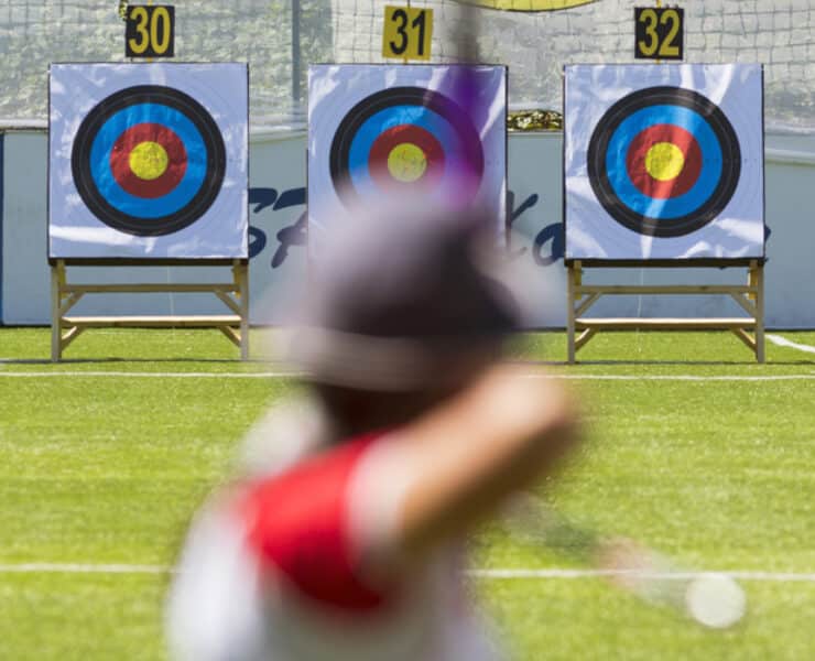 archer aiming at target