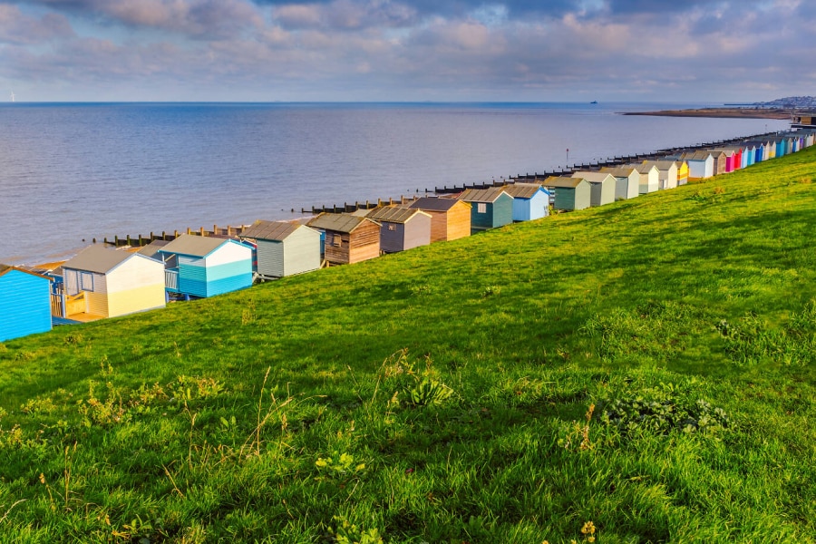 beach huts on tankerton beach