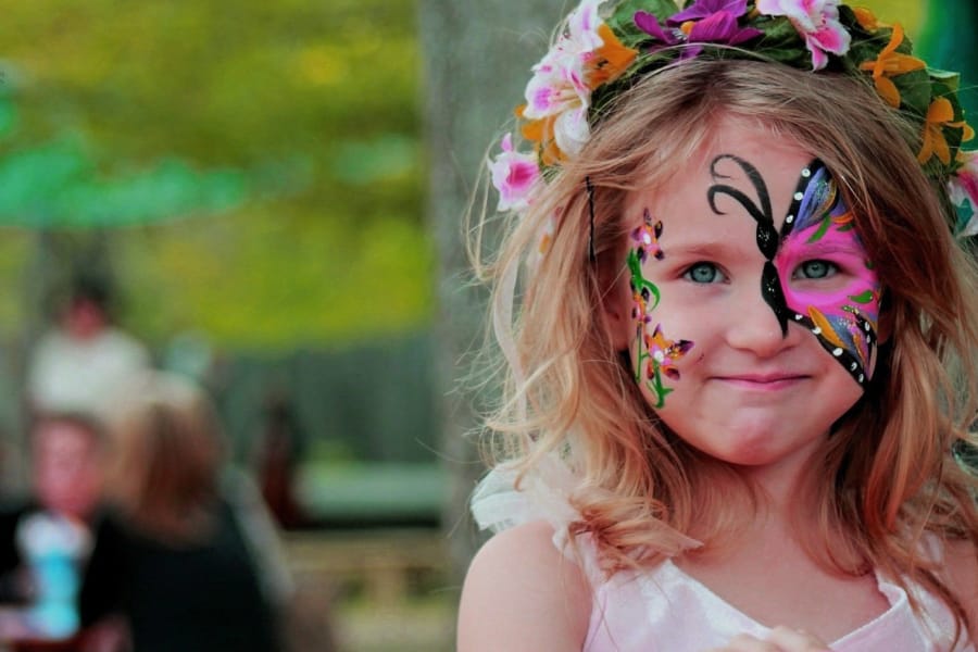 girl with facepaint on