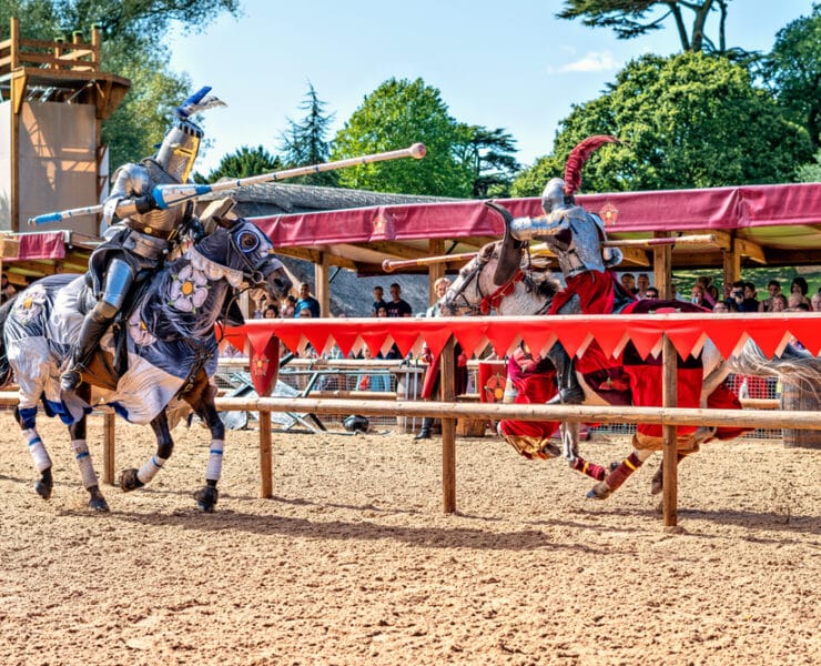 Jousting event at Warwick Castle