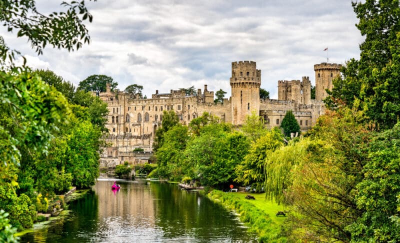 Landscape view of Warwick Castle