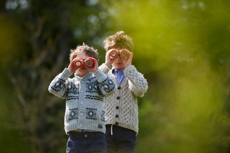 two boys enjoying the play area