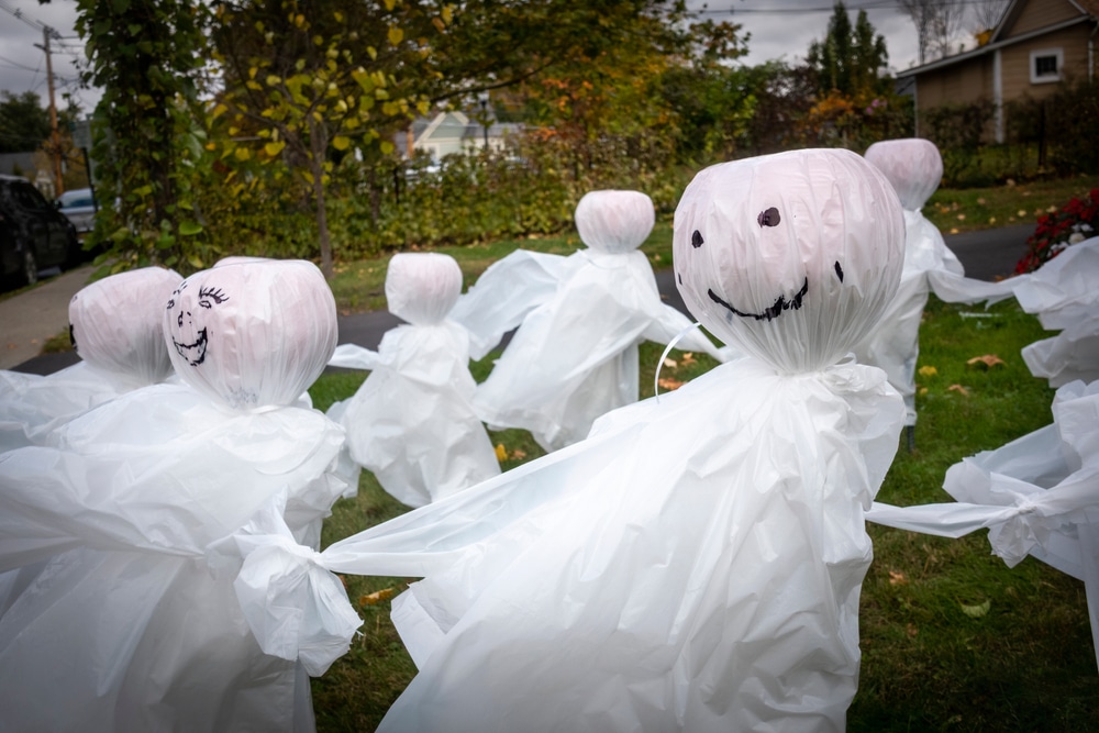 ghosts as bin bags