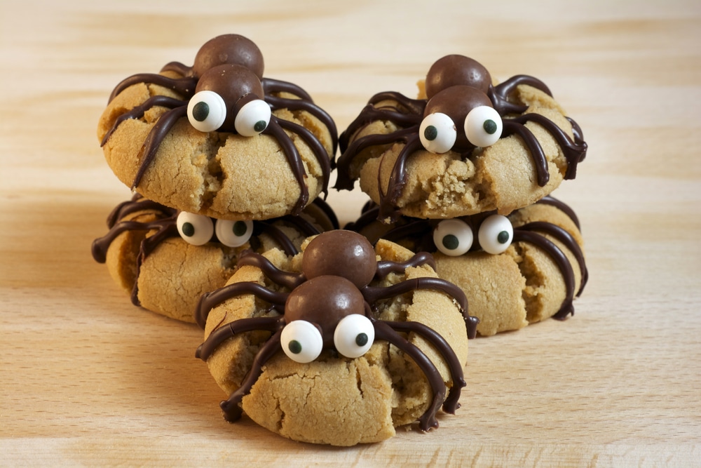 spider halloween cookies