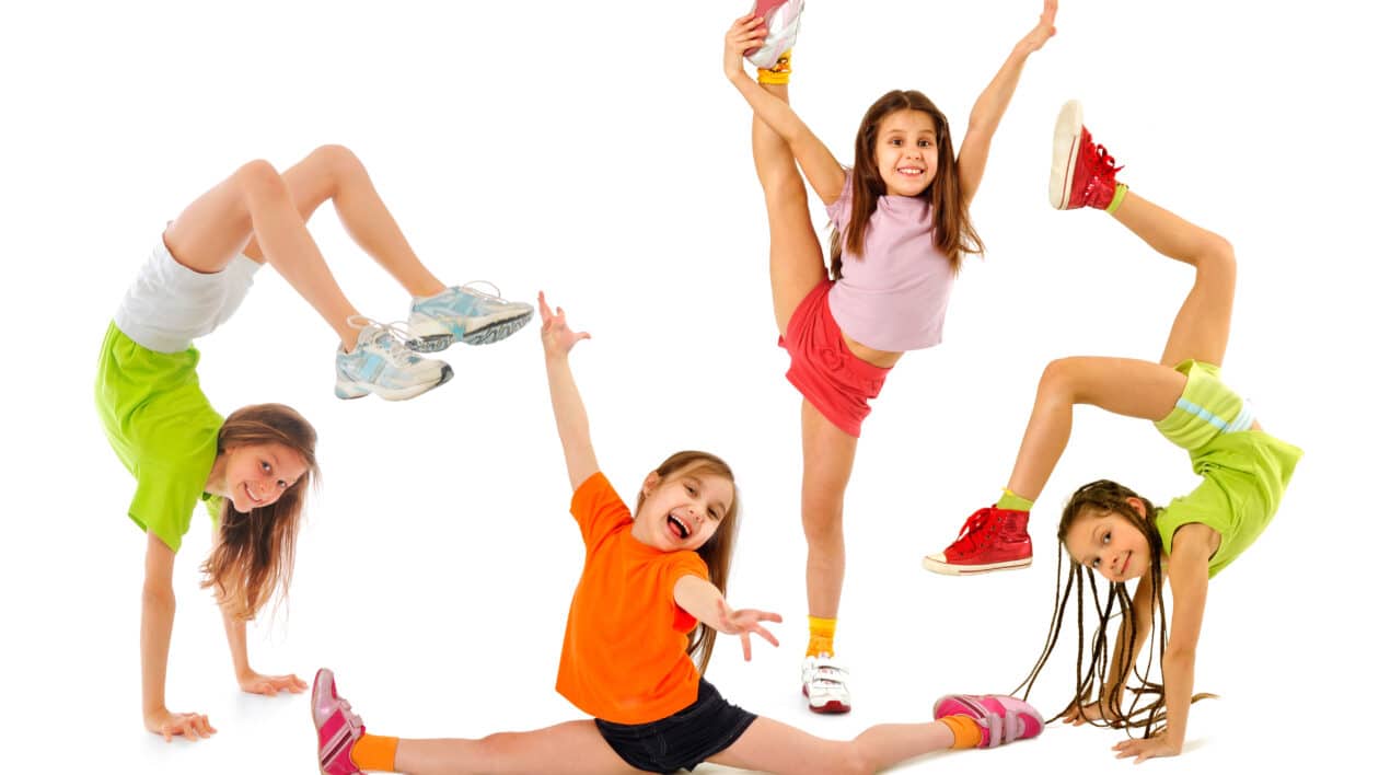 Kids doing exercise