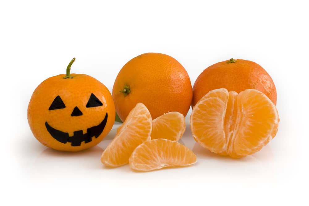 orange peels of jack o lantern