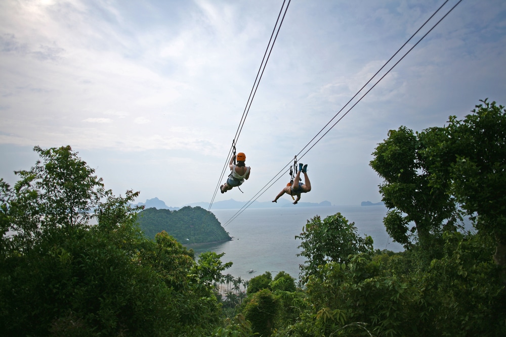 two people zip wiring together