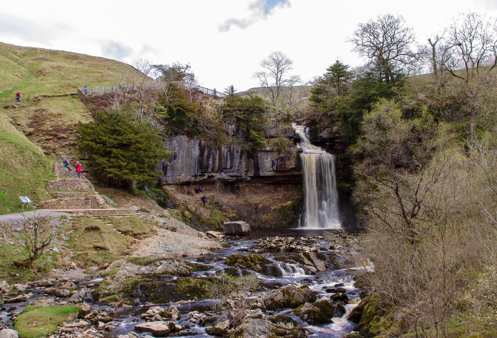 picture of waterfall and walking route