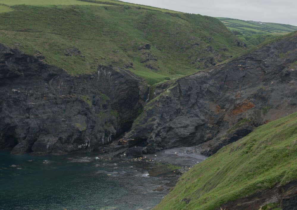 picture of waterfall and cliffs