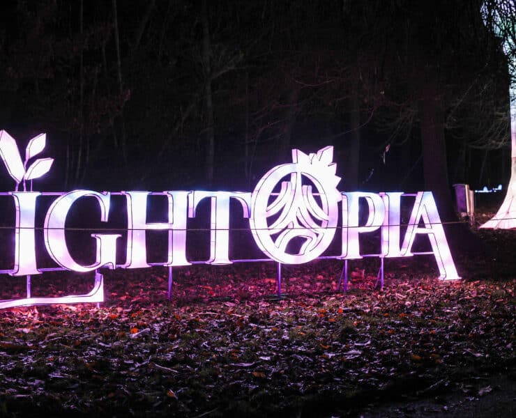 Lightopia Sign Outside Attraction