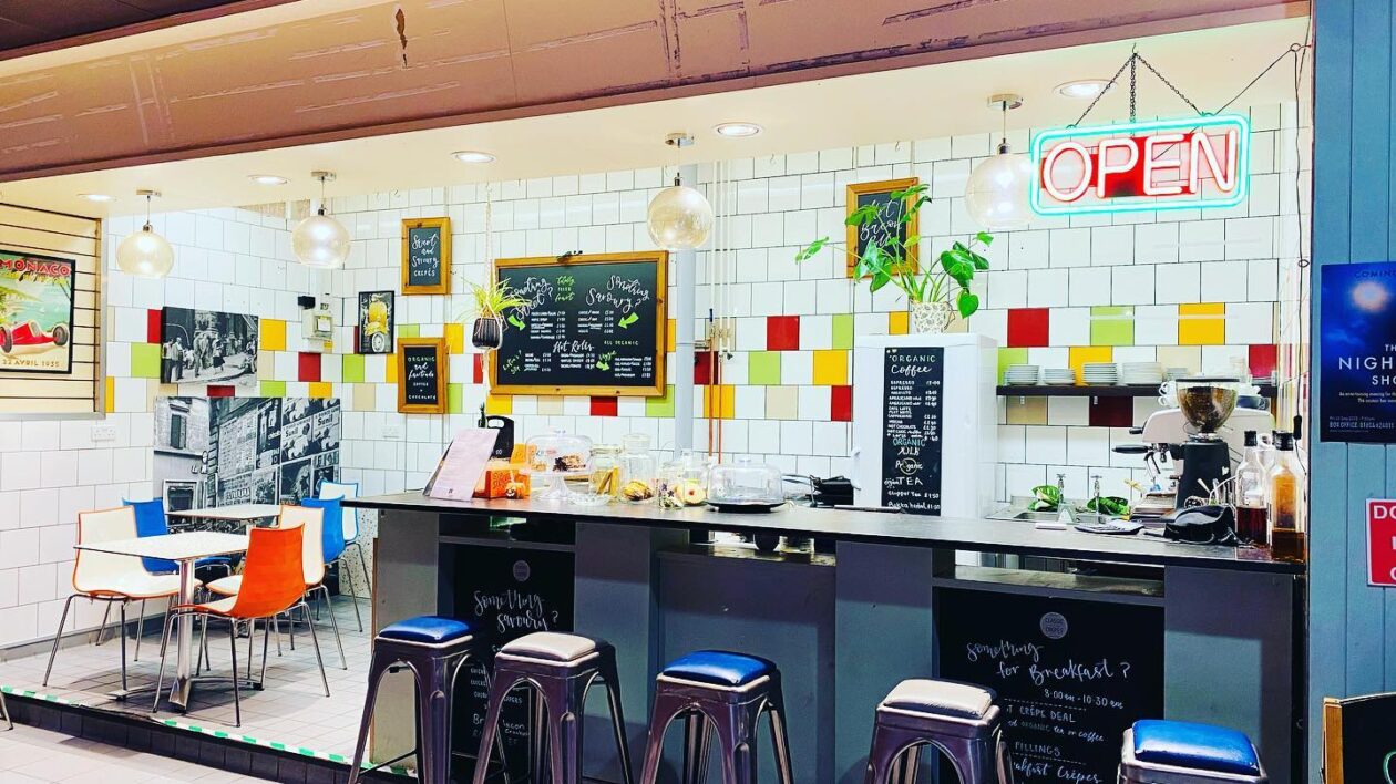 inside the classic crepes market stall