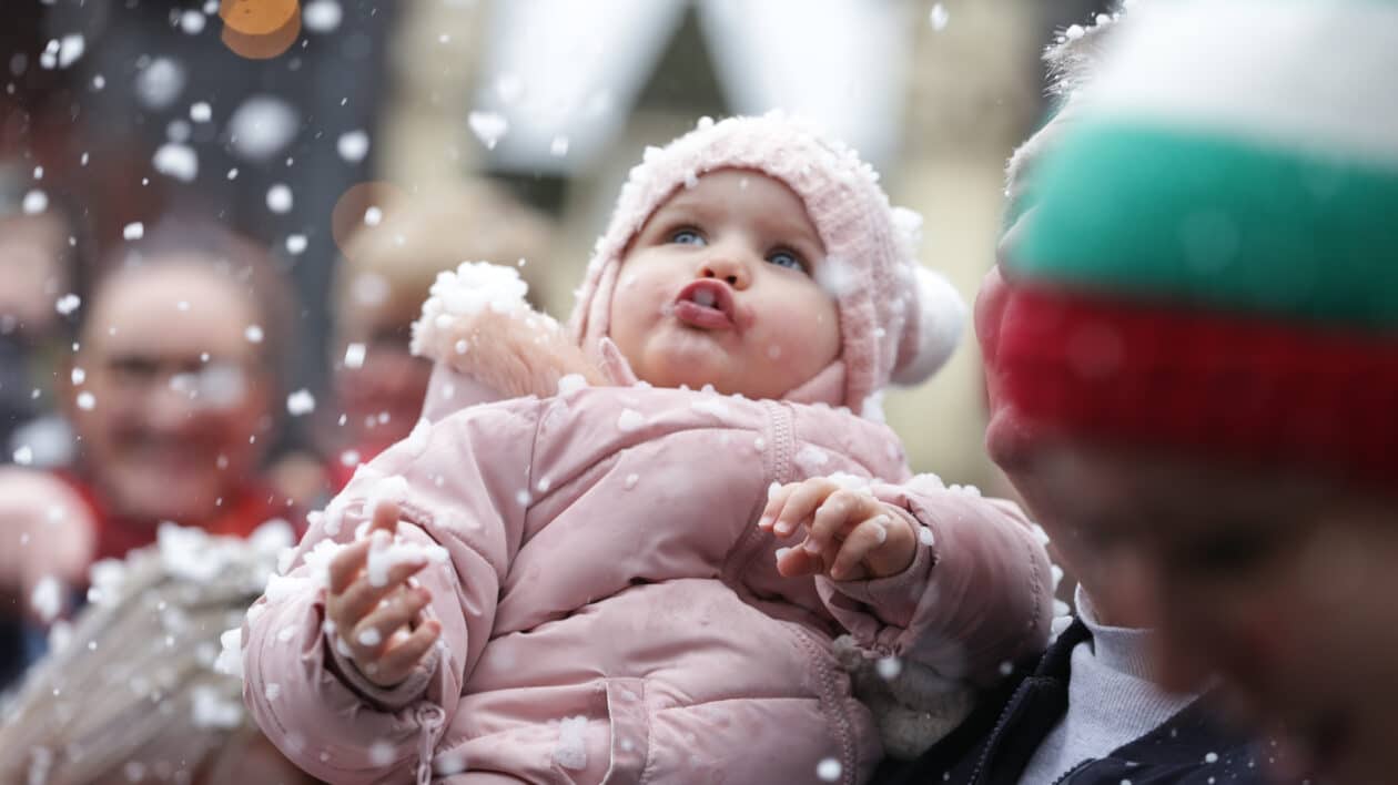 little girl in the snow