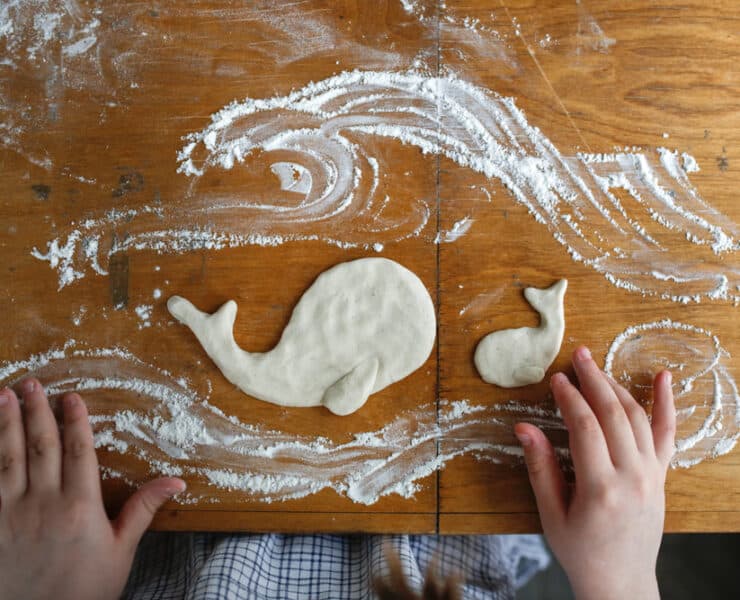 dough cut out of a whale