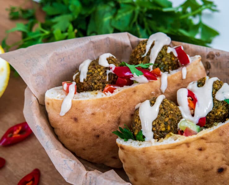 falafel pita wraps