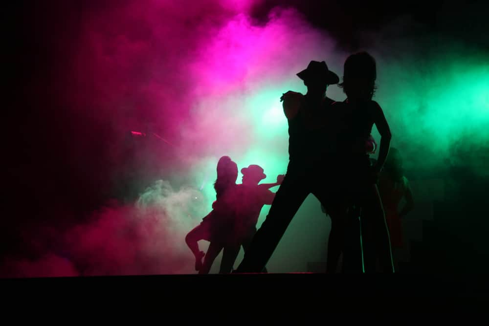 silhouettes in theatre performances