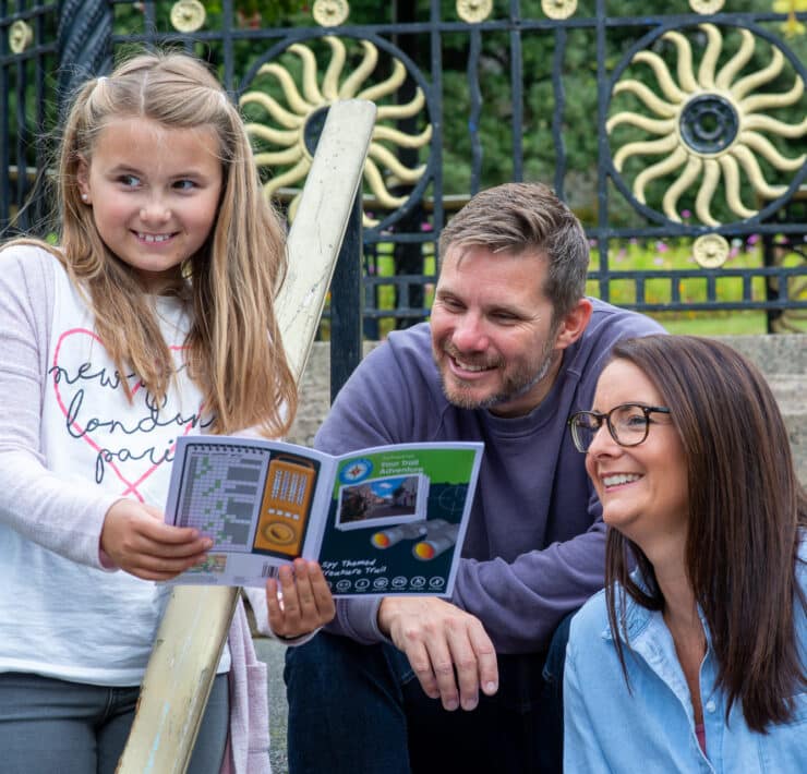 Family Enjoying Treasure Trail