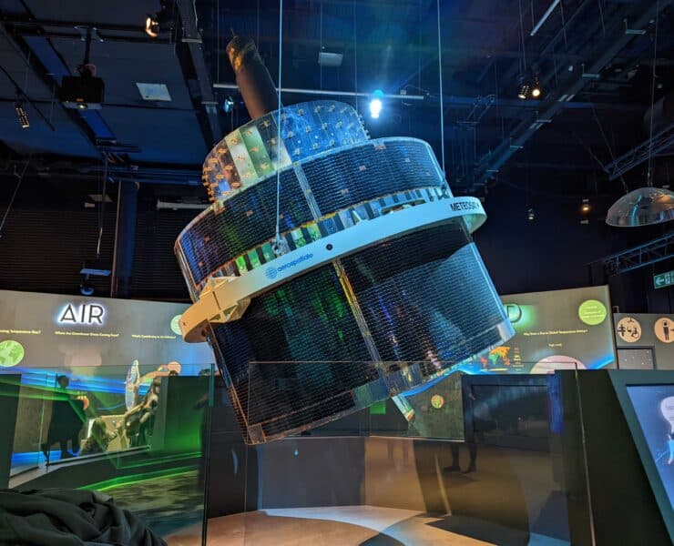 a hanging satellite