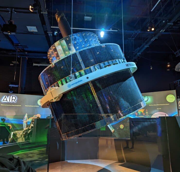 a hanging satellite