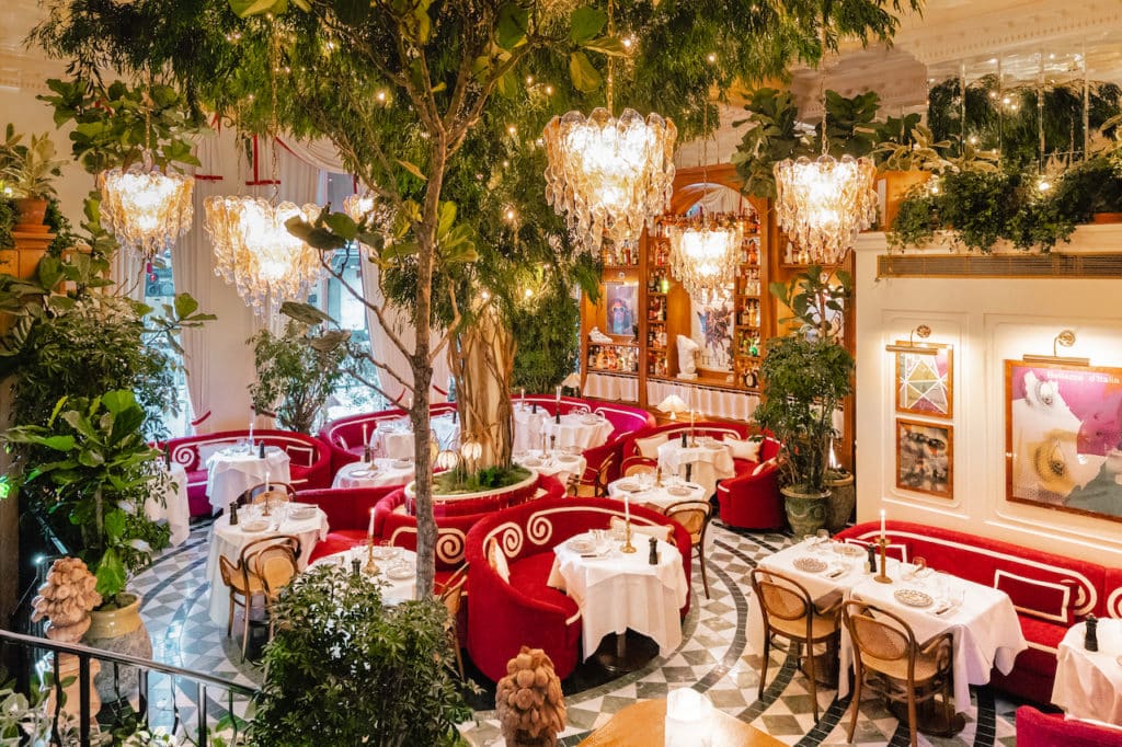 Jacuzzi restaurant in Kensington Street, London.