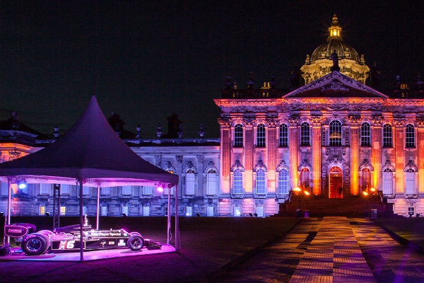 castle howard lit up at night