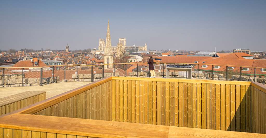 the top of cliffords tower in york