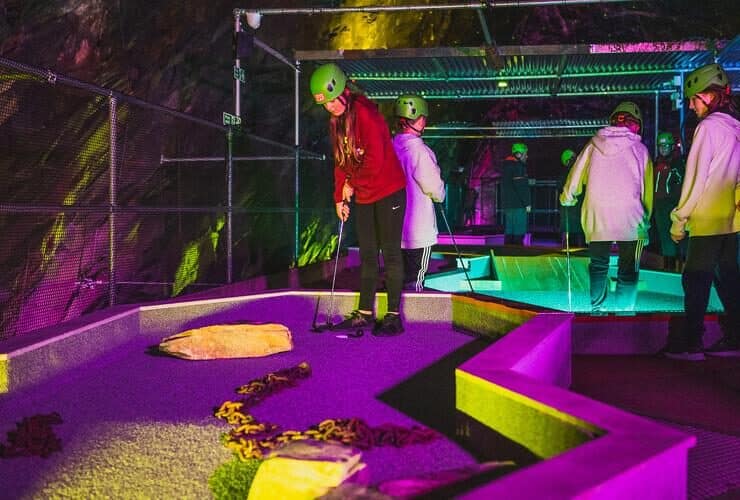 Zip World underground crazy golf