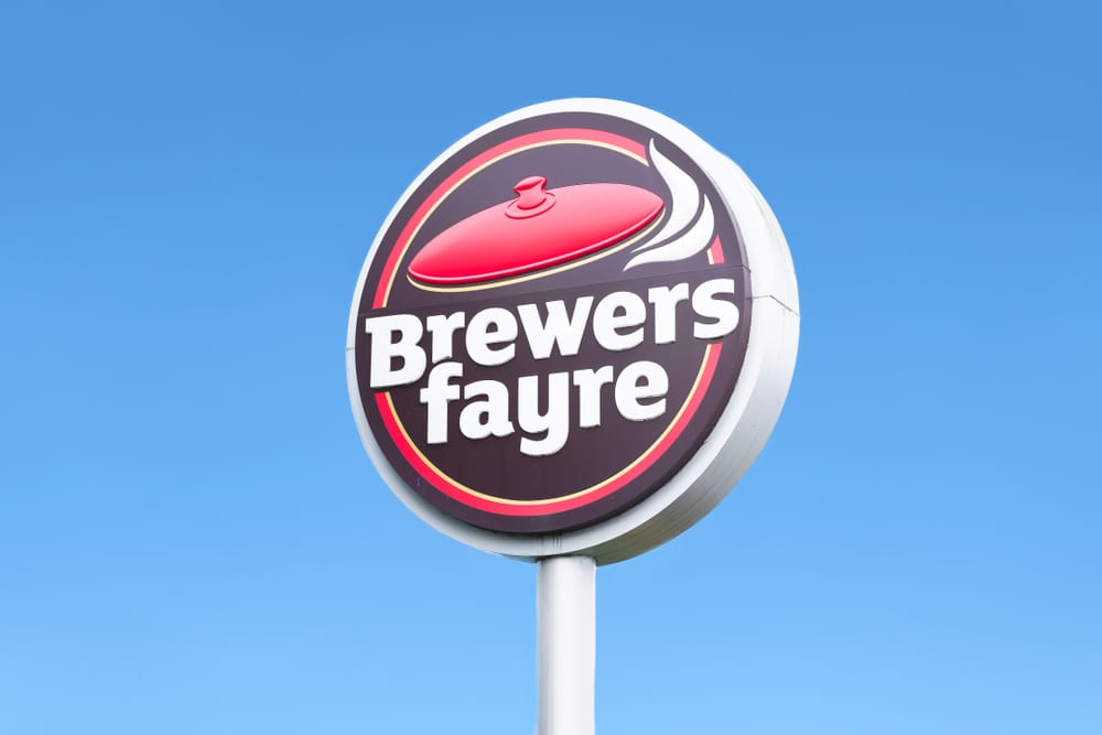 a brewers fayre sign