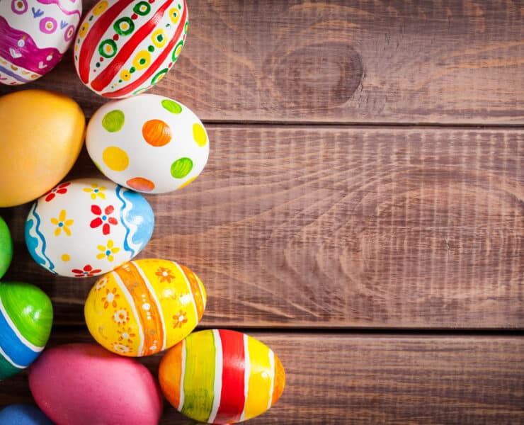 a bundle of easter eggs